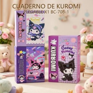 CUADERNO DE KUROMI PLEGABLE X1 BC-708-1