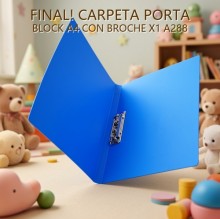 CARPETA PORTA BLOCK A4 CON BROCHE X1 A288
