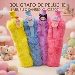 BOLIGRAFO DE PELUCHE LABUBU X SANRIO X1 X23907-11
