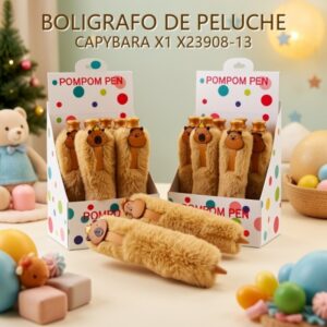 BOLIGRAFO DE PELUCHE CAPYBARA X1 X23908-13