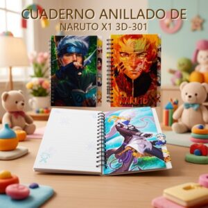 CUADERNO ANILLADO DE NARUTO X1 3D-301