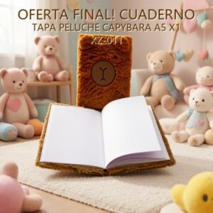 CUADERNO TAPA PELUCHE CAPYBARA A5 X1 XZ-011
