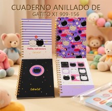 CUADERNO ANILLADO DE GATITO X1 909-156
