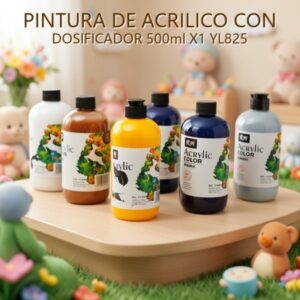 PINTURA DE ACRILICO CON DOSIFICADOR 500ml X1 YL825