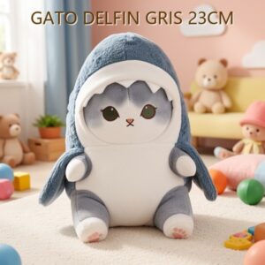 GATO DELFIN GRIS 23CM