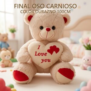 FINAL OSO CARNIOSO COLOR DURAZNO 100CM