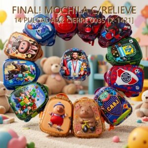 MOCHILA C/RELIEVE 14 PULGADAS 2 CIERRE 0035 [X-1421]