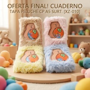 CUADERNO TAPA PELUCHE CP A5 SURT. [XZ-010]