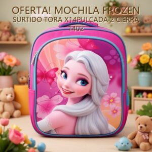 MOCHILA FROZEN SURTIDO TORA X14PULCADA 2 CIERRA 1402