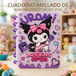 CUADERNO ANILLADO DE KUROMI 80PG 0153 [QY-015]