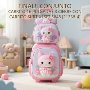 CONJUNTO CARRITO 16 PULGADAS 3 CIERRE CON CARRITO SURT X1SET 3848 [21338-4]