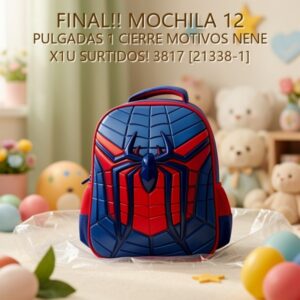 MOCHILA 12 PULGADAS 1 CIERRE MOTIVOS NENE X1U SURTIDOS! 3817 [21338-1]