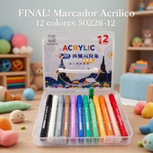 Marcador Acrilico 12 colores 50228-12