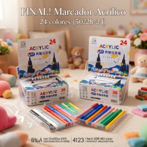Marcador Acrilico 24 colores 4123 (50228-24)
