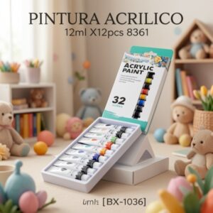 PINTURA ACRILICO 12ml X12pcs 8361 [BX-1036]