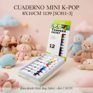 PINTURA TEMPERA 12ml X12pcs 8392 [TP-1036]