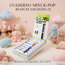 PINTURA TEMPERA 12ml X12pcs 8392 [TP-1036]