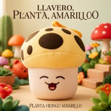 LLAVERO PLANTA HONGO AMARILLO