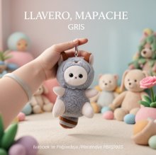 LLAVERO MAPACHE GRIS