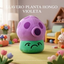 LLAVERO PLANTA HONGO VIOLETA