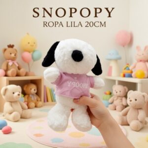 SNOOPY ROPA LILA 20CM