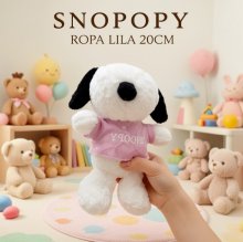SNOOPY ROPA LILA 20CM