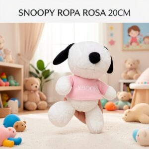 SNOOPY ROPA ROSA 20CM