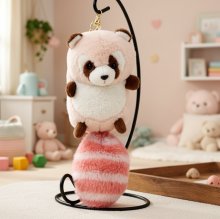 LLAVERO MAPACHE ROSA