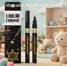 Marcador Metalica dorado x1 1000A