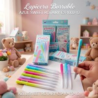 Lapicera Borrable AZUL SWEET ROTARY CS-1002-12