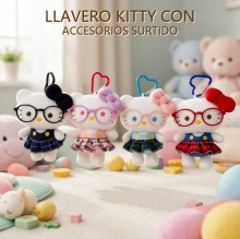 LLAVERO KITTY CON ACCESORIOS SURTIDO