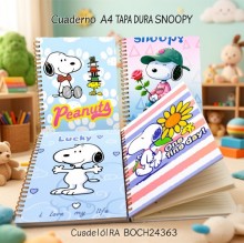 Cuaderno A4 TAPA DURA SNOOPY BOCH24363