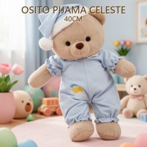 OSITO PIJAMA CELESTE 40CM