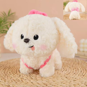 Perro moño rosa粉色领结狗