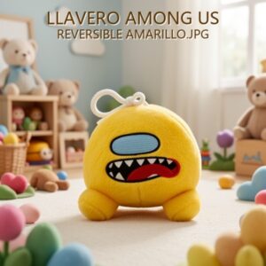 LLAVERO AMONG US REVERSIBLE AMARILLO.JPG
