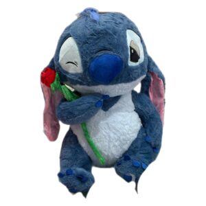 stitch con flor 史迪仔抱玫瑰花