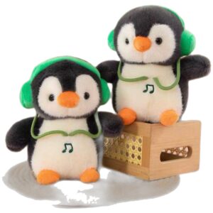 Pingüino con auriculares 20cm耳机企鹅