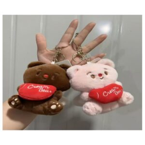 Llavero peluche oso con corazón