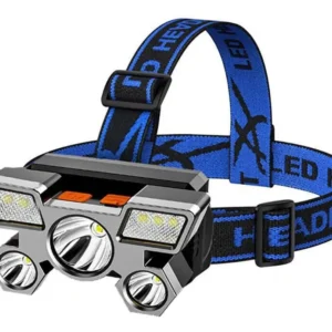 VINCHA MINERA RECARGABLE X5 - 9 LED