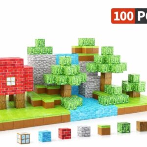 BLOQUES MAGNETICO MINECRAFT 100 PCS