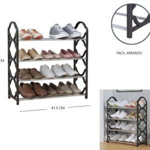 ORGANIZADOR DE ZAPATOS 4 NIVELES 54.5CM ALTO X 41.5CM ANCHO