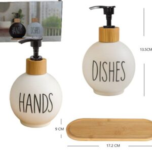 SET DISPENSER DE JABON LIQUIDO (VIDRIO)