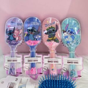 Cepillo para el cabello Stitch con glitter líquido