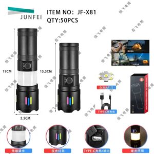 Linterna LED Táctica con Zoom Recargable