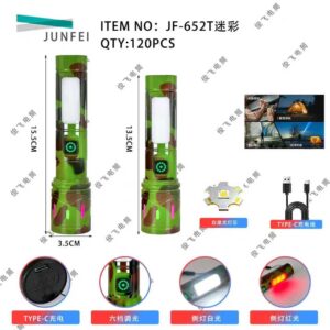 Linterna LED Táctica Camuflada Recargable