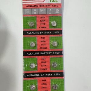 Pila botón alcalina AG4 1.55V x10