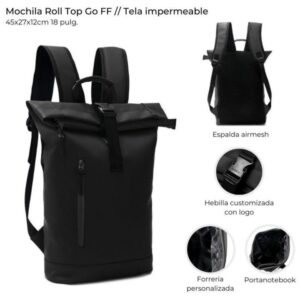 MOCHILA ROLL TOP GO FF 45X27X12 CM 18"