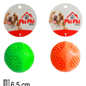 PELOTA DE GOMA DURA 6.5CM EN TIRA DE IMPULSO