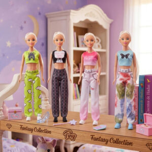 MUÑECA TINY FANTASY PELOS TRENZADOS DE COLORES