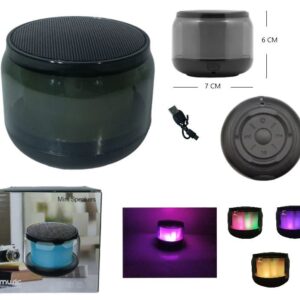 PARLANTE MINI BLUETOOTH CON LUZ COLORES
